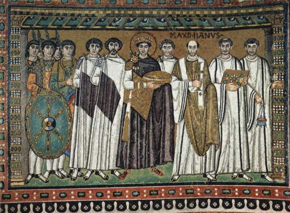 Mosaico de Justiniano en San Vital (Rávena)
