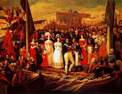 Fernando VII recibe al Duque de Angulema