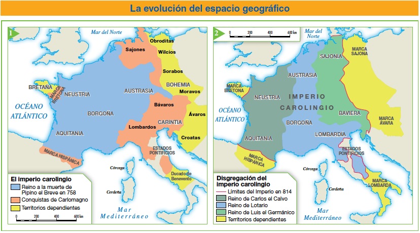 mapa imperio carolingio