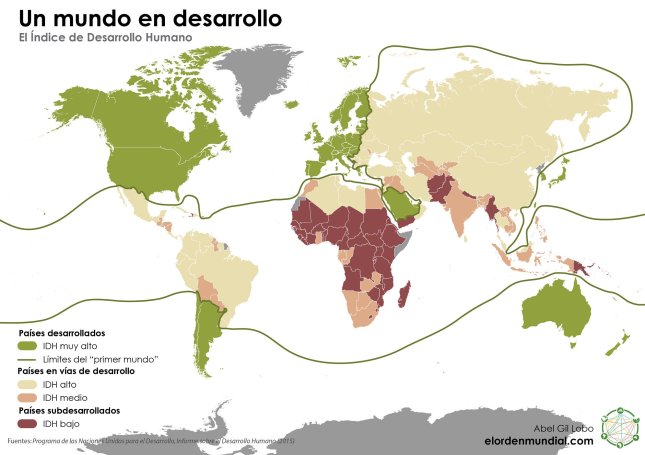 El IDH en el mundo